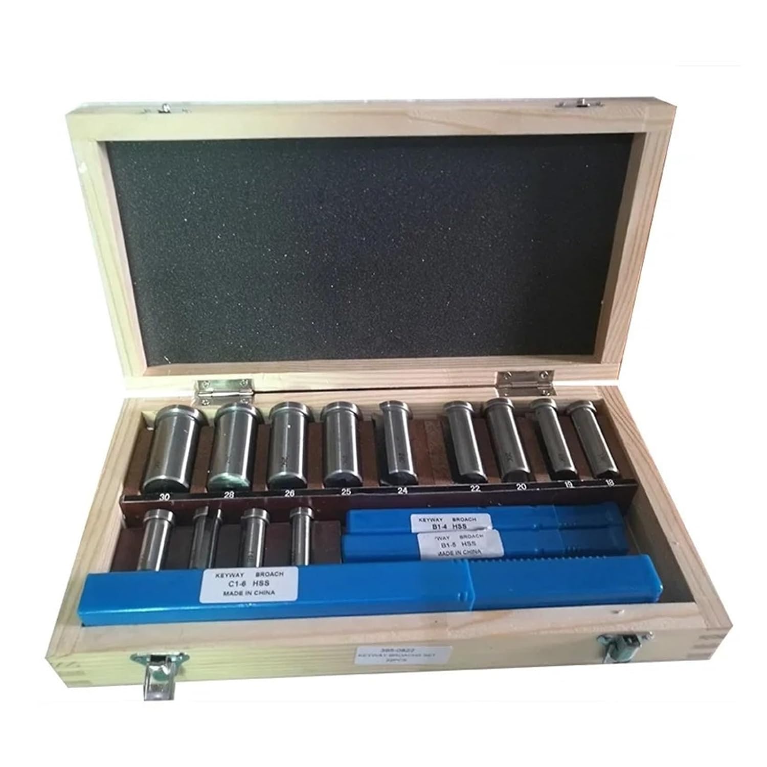 Keyway Broach Kit Keyway Broach Set 22pcs Metric Size B Type 4mm 5mm + C Type 6mm 8mm & 13pcs Bushing Sleeve & 5pcs Shim Kit Metalwoking Tool