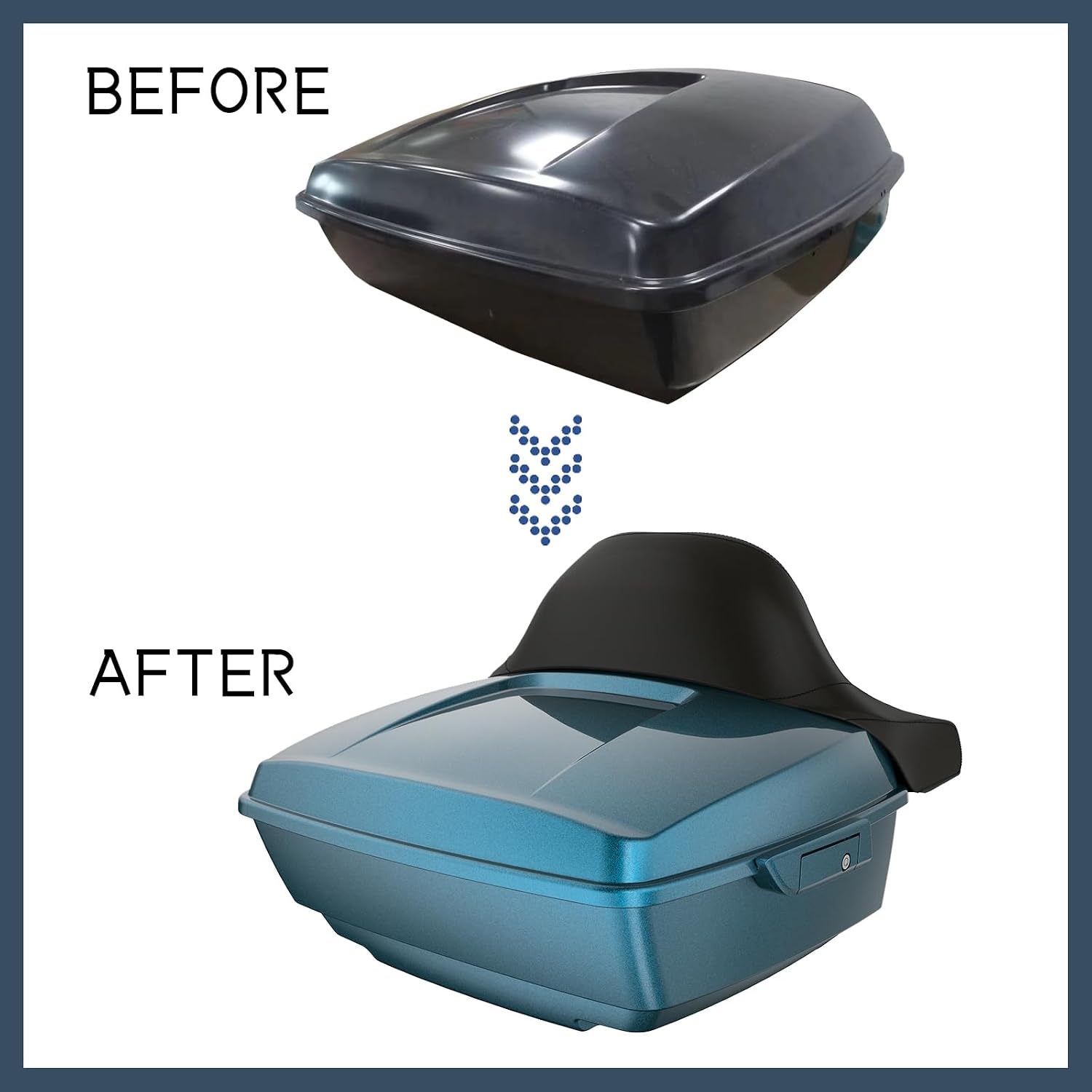 Tour Pack Latches Hinges Fit for Harley Touring Razor Chopped King Pak Road King Road Glide Street Glide Electra Glide 2014-2025 Tahitian Teal
