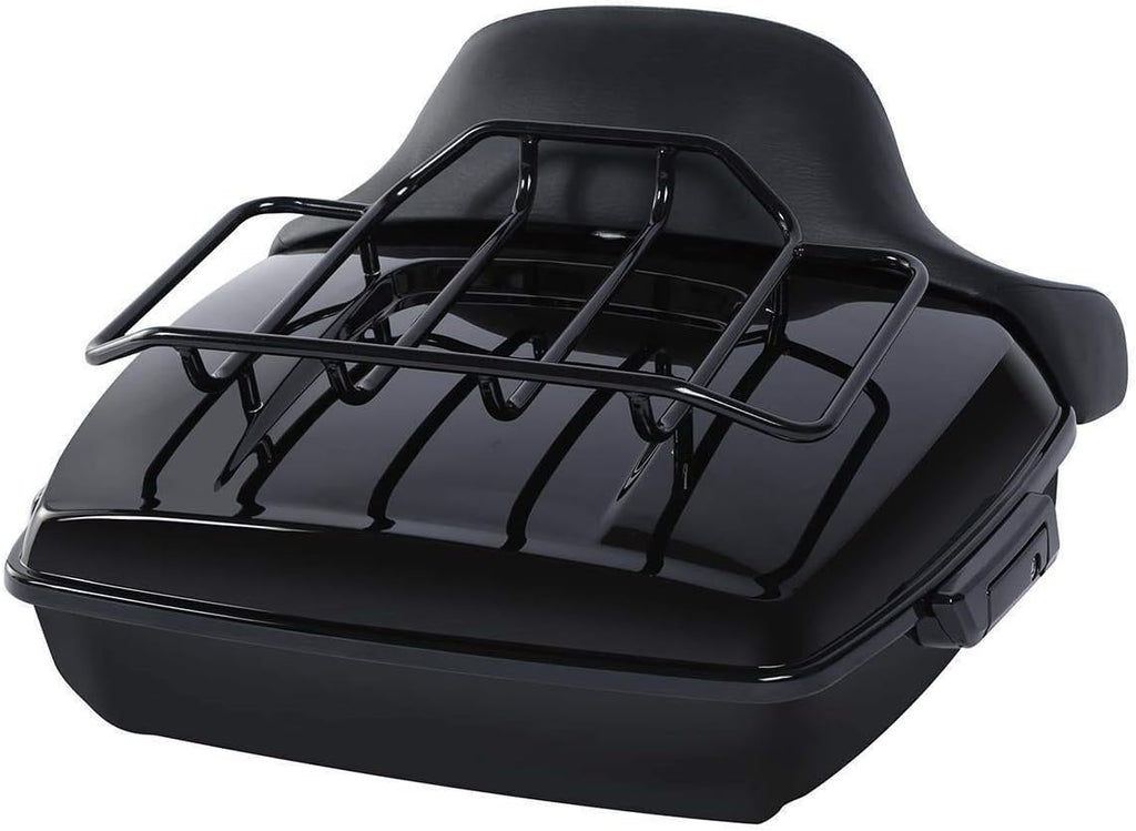 TCMT Chopped Black Latches Trunk Backrest Luggage Rack Mounting Rack Docking Hardware Fit For Harley 2014-2025 Touring CVO Road King Road Glide Street Glide Electra Glide Pack