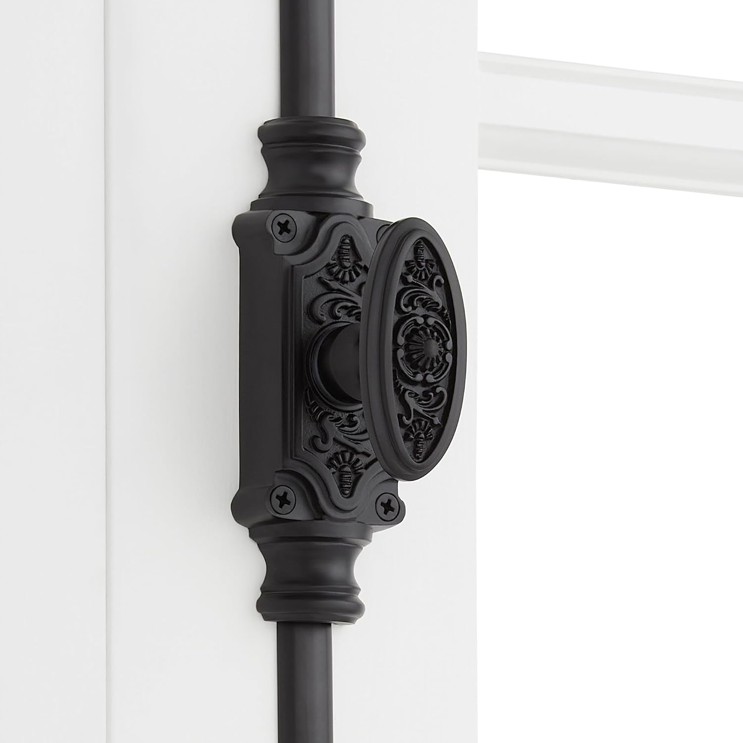 Signature Hardware 955211-1.75 Helmina 72 Inch Tall Window Cremone Security Bolt - Matte Black