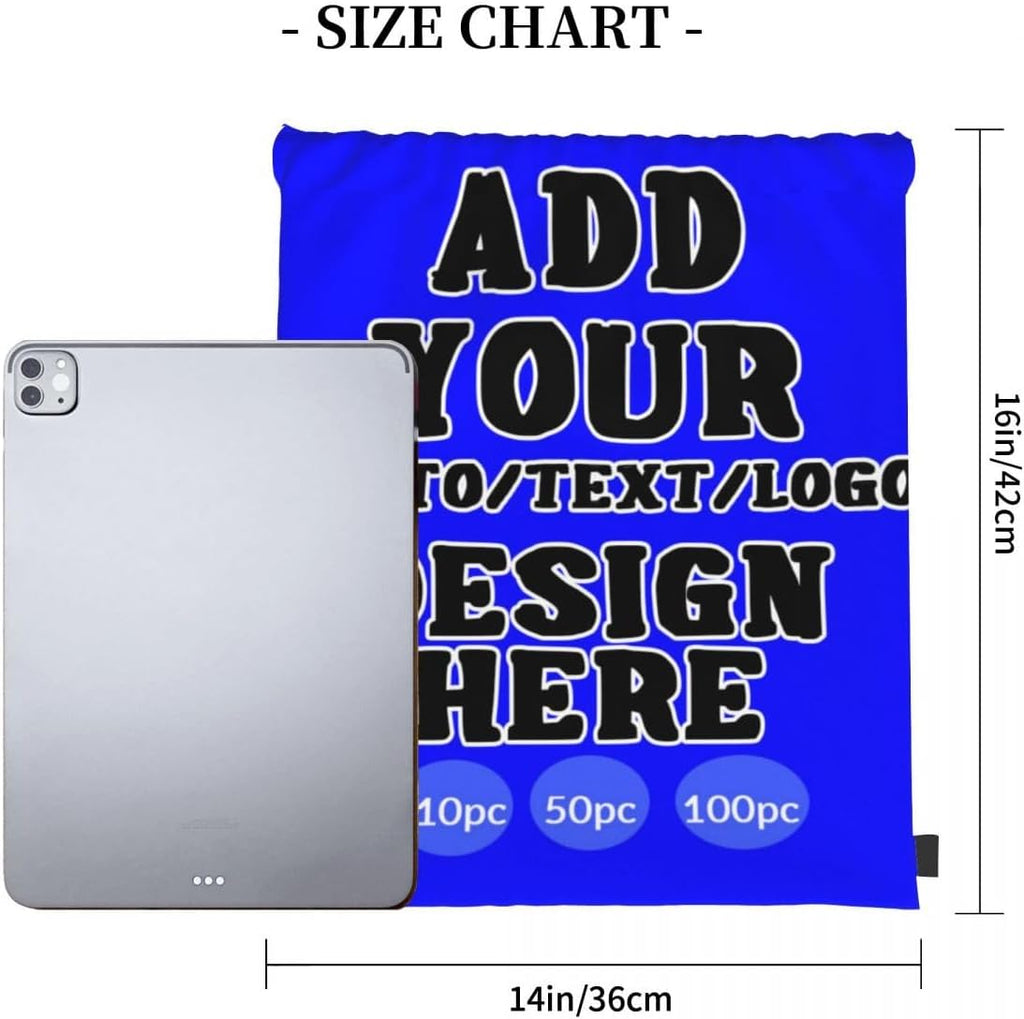 Custom Drawstring Backpack Set Of 10/50/100 Personalized Draw String Back Bag With Your Logo for Gym, Travel & Everyday Style15