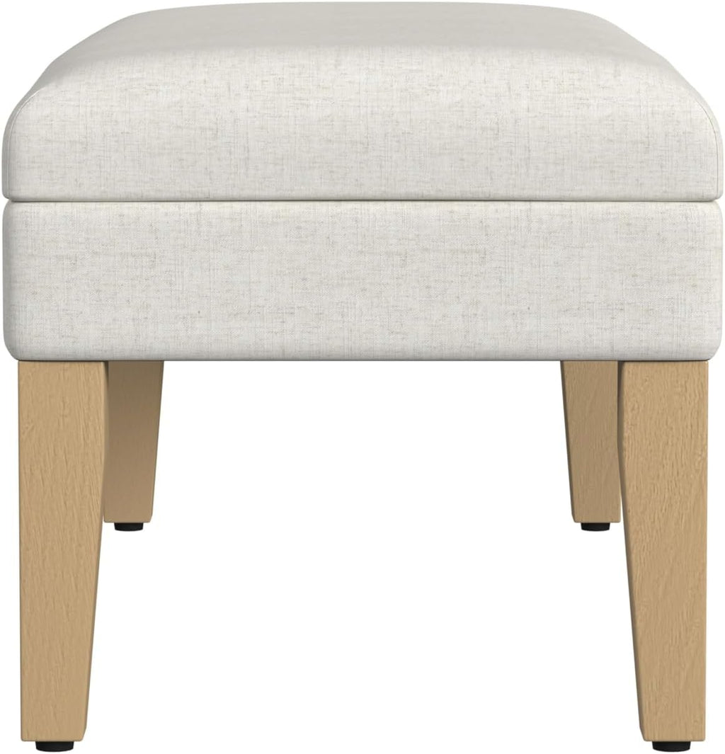 HomePop 40' Decorative Storage Ottoman Bench - Cream Textured Woven
