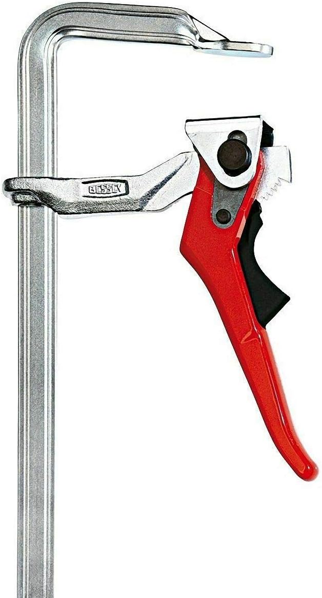 BESSEY Rapid Action Lever Clamp - 12-Inch -LC12 - Fast Action, Heavy Duty Clamps for Welding and Woodworking. Vibration resistant - Professional Grade for DIY and Home Improvement