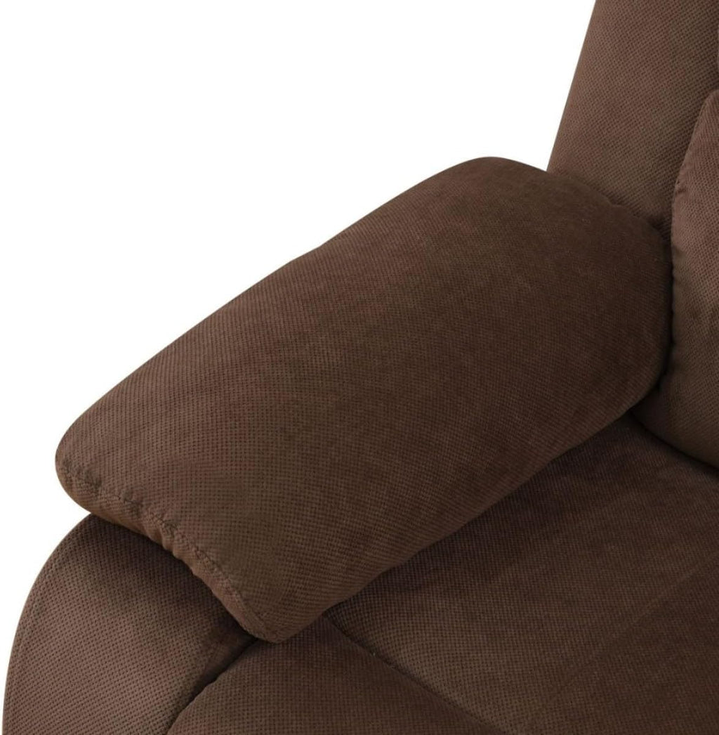 Reclining Sectional Sofa Set, L Shaped Recliner Couch with Cup Holder and Storage Console for Home Theater & Living Room, Brown