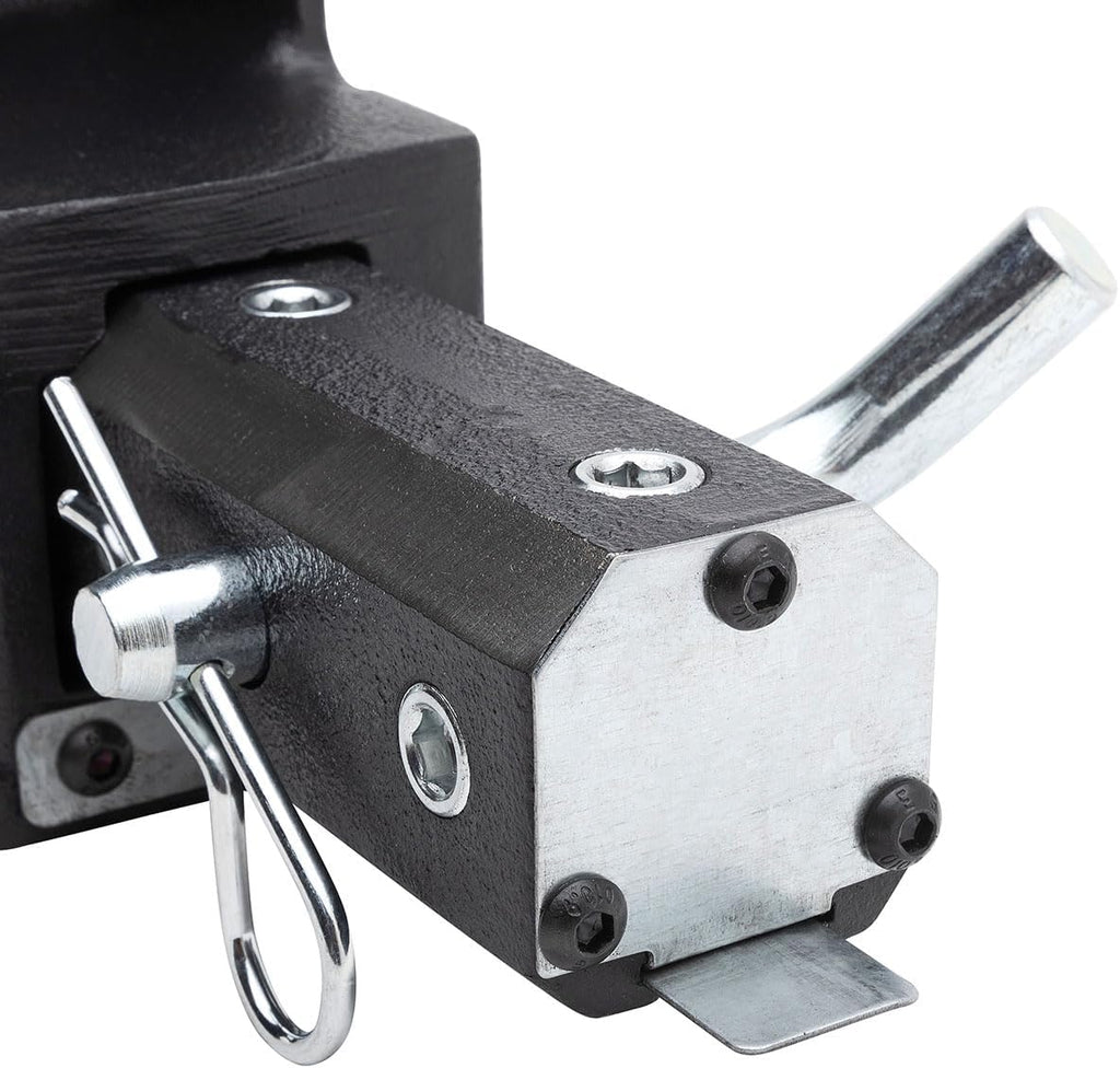 Yost Vise RHV-6 6-Inch Truck Trailer Receiver Vise | Heavy Duty Portable Work Vise | 5.9' Jaw Width, 5.81' Max Jaw Opening, 4.96' Throat | Fits Standard 2' Hitch with Hitch Pin Included