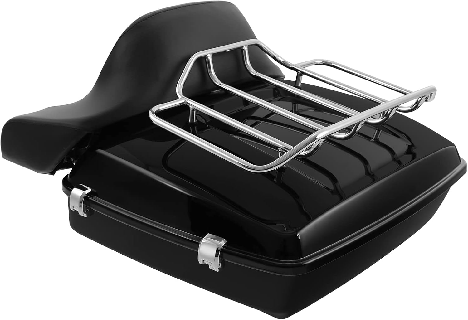 TCMT Chopped Motorcycle Trunk Box Wrap Around Backrest Luagge Rack Set Fit For Harley Davidson 2014-2025 Touring CVO Road King Road Glide Street Glide Electra Glide Pack