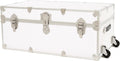 Rhino Trunk & Case Classic Camp & College Trunk with Wheels. 30'x17'x13', 1500+ lbs Capacity - Many Colors, Soft-Close Lid. Strong, USA Made Summer Camp Footlocker and Secure Dorm Storage Chest