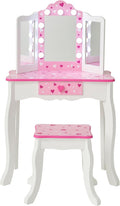 Teamson Kids - Sweethearts Print Gisele Medium Vanity - White/Pink