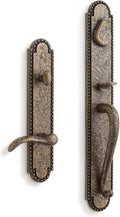 Signature Hardware 441551 Marconi Right Handed Solid Brass Full Plate Keyed Entry Single Cylinder Door Handleset with Interior Lever and 2-3/8' Backset