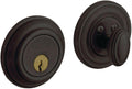 Baldwin Estate 8231.402 Low Profile Traditional Single Cylinder Deadbolt in Distressed Oil Rubbed Bronze