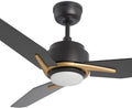 SMAFAN Smart Ceiling Fans with Lights Flush Mount 56', 3 Light Colors Dimmable, 10 Speeds DC Ceiling Fan with Remote, Outdoor, Compatible with Alexa, Siri & Google Home, Black Gold