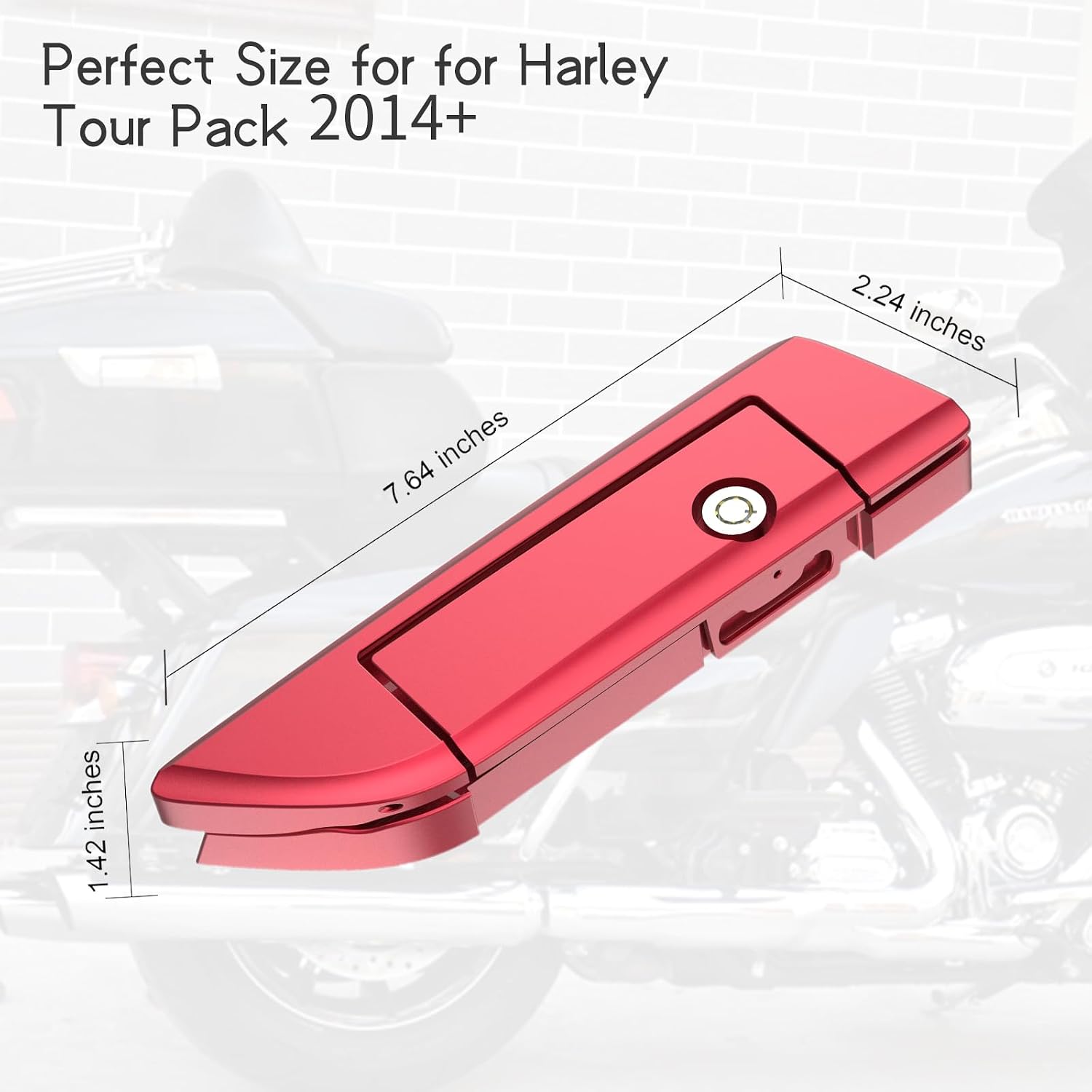 Tour Pack Latches Hinges Fit for Harley Touring Razor Chopped King Pak Road King Road Glide Street Glide Electra Glide 2014-2025 Velocity Red Sunglo
