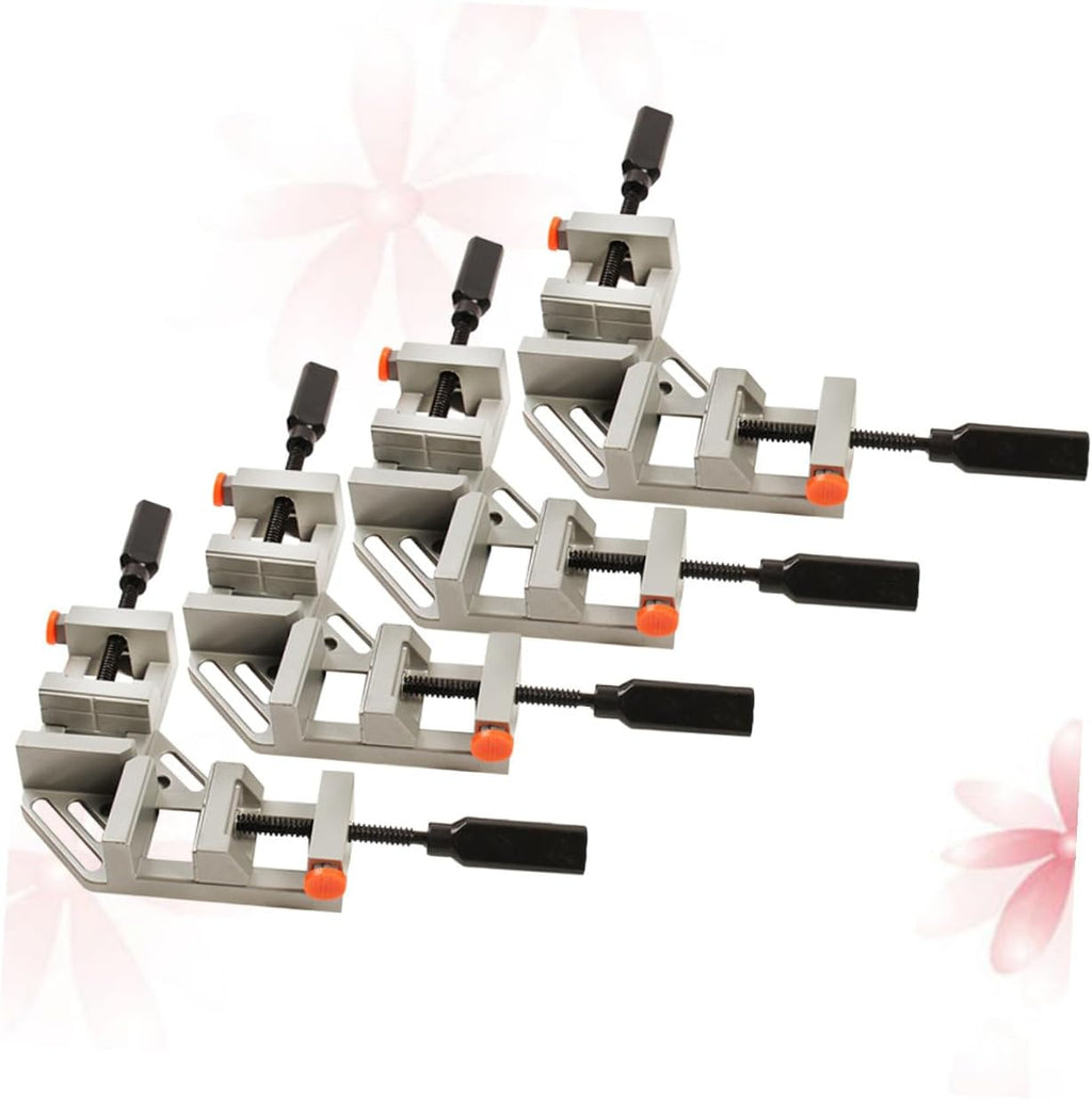 4pcs 90 Degree Aluminum Alloy Corner Clamp Double Handle Quick Release Corner Clamp for Woodworking Photo Framing Cabinet Assembly