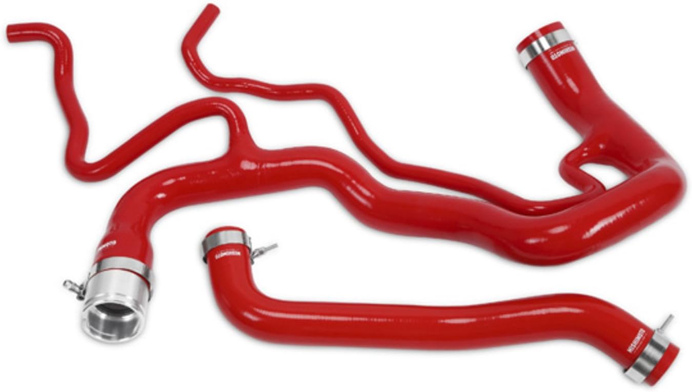 Mishimoto MMHOSE-DMAX-11RD Silicone Radiator Hose Kit Compatible With Chevrolet 6.6L Duramax 2011-2016 Red