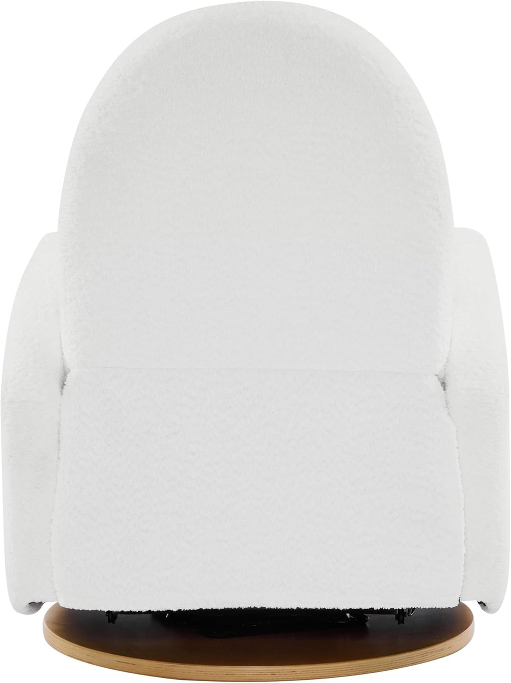 Christopher Knight Home Sidney Boucle Fabric Upholstered 360° Swivel Chair, Push-Back Recliner, Solid Wood Glider Recliner with Rotation, Living Room Lounge Chair, Adjustable Backrest, Milky White