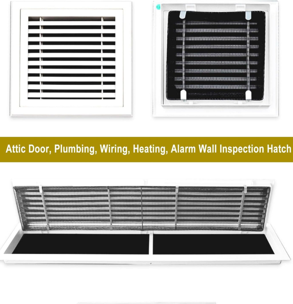 Drop Ceiling Wall Vented Access Panel, Touch Latch Access Hatch with Removable Screen & Screw, Pop in Inspection Door Fits Openings from 6-34 in(30x32in(76x81cm))