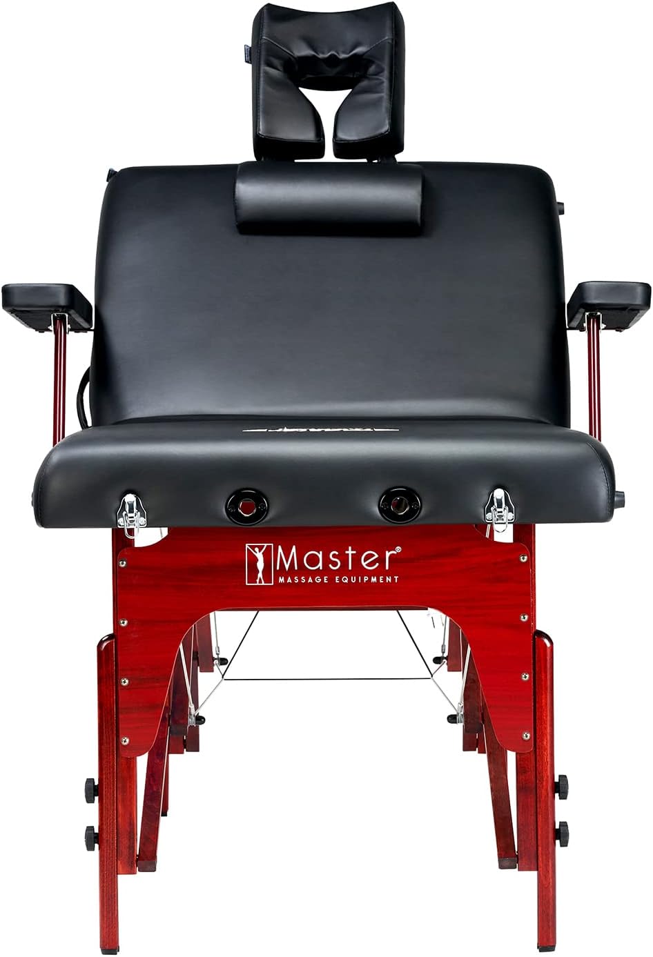 Master Massage 31' Montclair Salon Spa Beauty Therma Top Best Portable Massage Table Bed Couch Package with Deluxe Adjustable Headrest- Black Color WITH MEMORY FOAM
