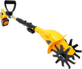 Cordless Tilling Machine, Handheld Tiller Cultivator with 2 Blades, 38.19-46.06in Adjustable Telescoping Pole, for Plowing, Weeding, Gardening, Cultivation (2 Blades)