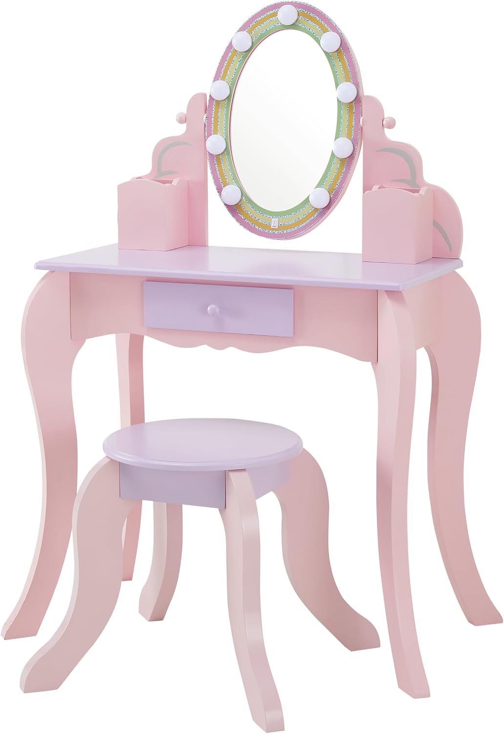 Teamson Kids - Little Princess Rapunzel Vanity with LED Illuminated Mirror