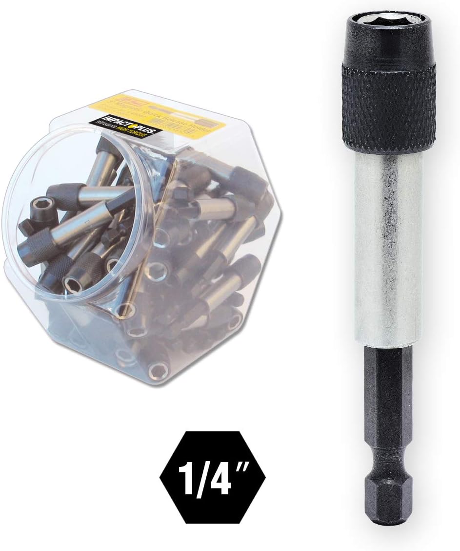 IVY Classic 45068 1/4' x 3' Magnetic Quick Release Bit Holder, Impact Plus, 50-Pack
