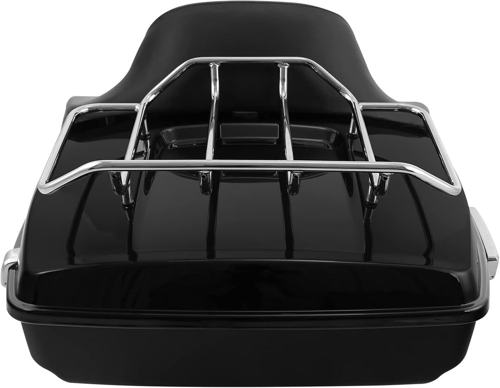 TCMT Chopped Motorcycle Trunk Box Wrap Around Backrest Luagge Rack Set Fit For Harley Davidson 2014-2025 Touring CVO Road King Road Glide Street Glide Electra Glide Pack