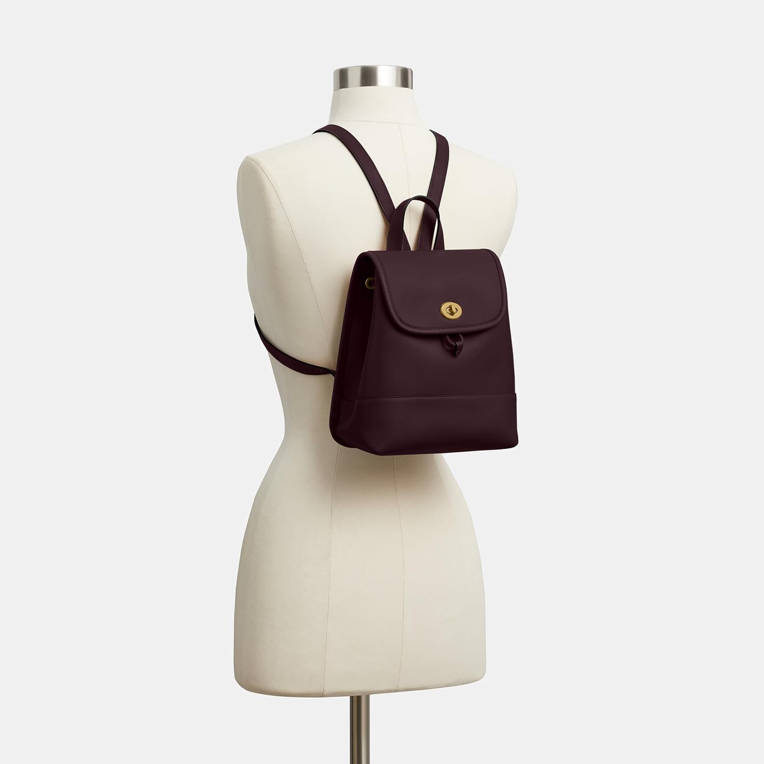 Coach Women's Turnlock Backpack Black Currant One Size