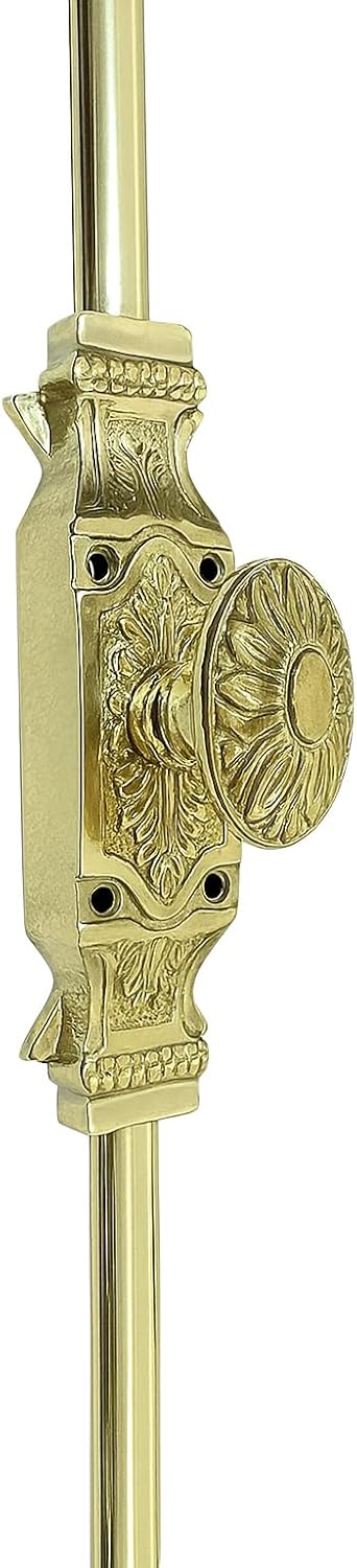 Brass Window Cremone Bolt - 6 Ft Solid Brass, Dual Locking, Easy Install, Perfect for French & Classic Windows, Smooth Operation, Window Locking Solution (Polished Lacquered)