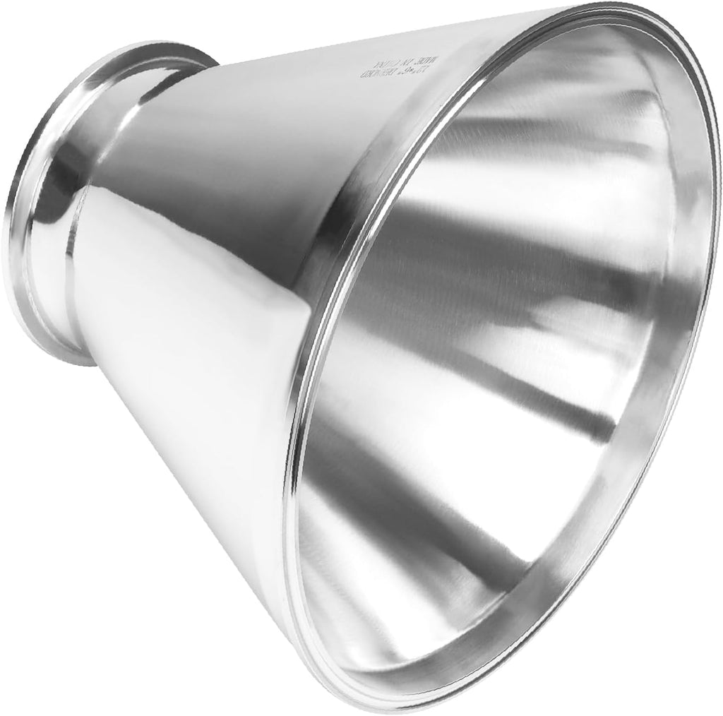 DERNORD Sanitary Fitting Reducer Fitting SUS304 Tri Clamp Ferrule Style 12' Tube OD to 6' Tube OD