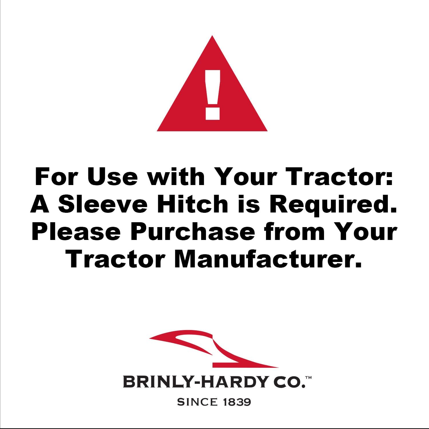 Brinly Sleeve Hitch Adjustable Tow Behind Cultivator, 18' by 40', Hammered Black