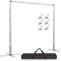 EMART Backdrop Stand Heavy Duty 10x10Ft, Pipe and Drape Photo Background Photography Kit, Adjustable Metal Frame with X-Shaped Base for Wedding Birthday Party Decoration