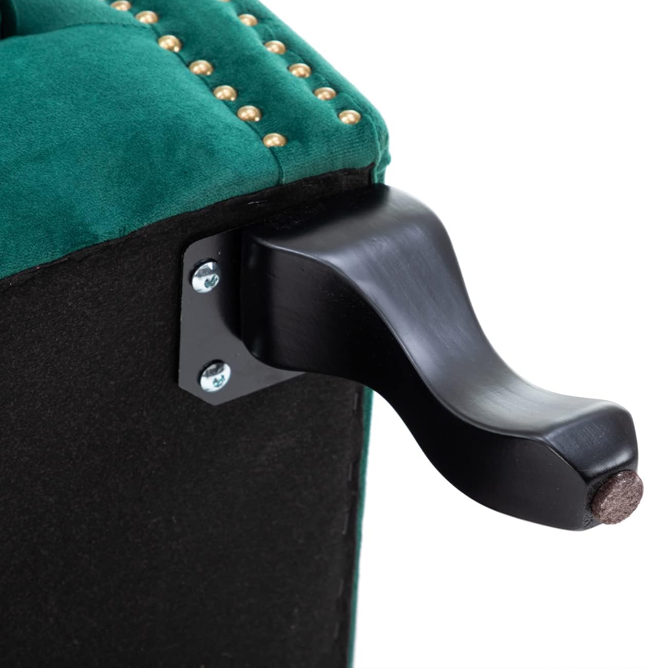 Kmax Green Accent Chair Velvet Wingback Chair with Pillow Nail-Head Channel Tufted Club Oversized Chair for Living Room Bedroom Guest Room