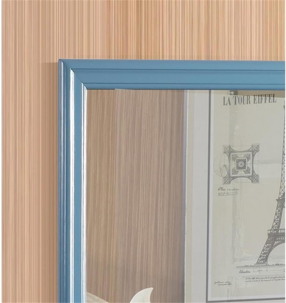 Glory Furniture Louis Phillipe Mirror in Teal