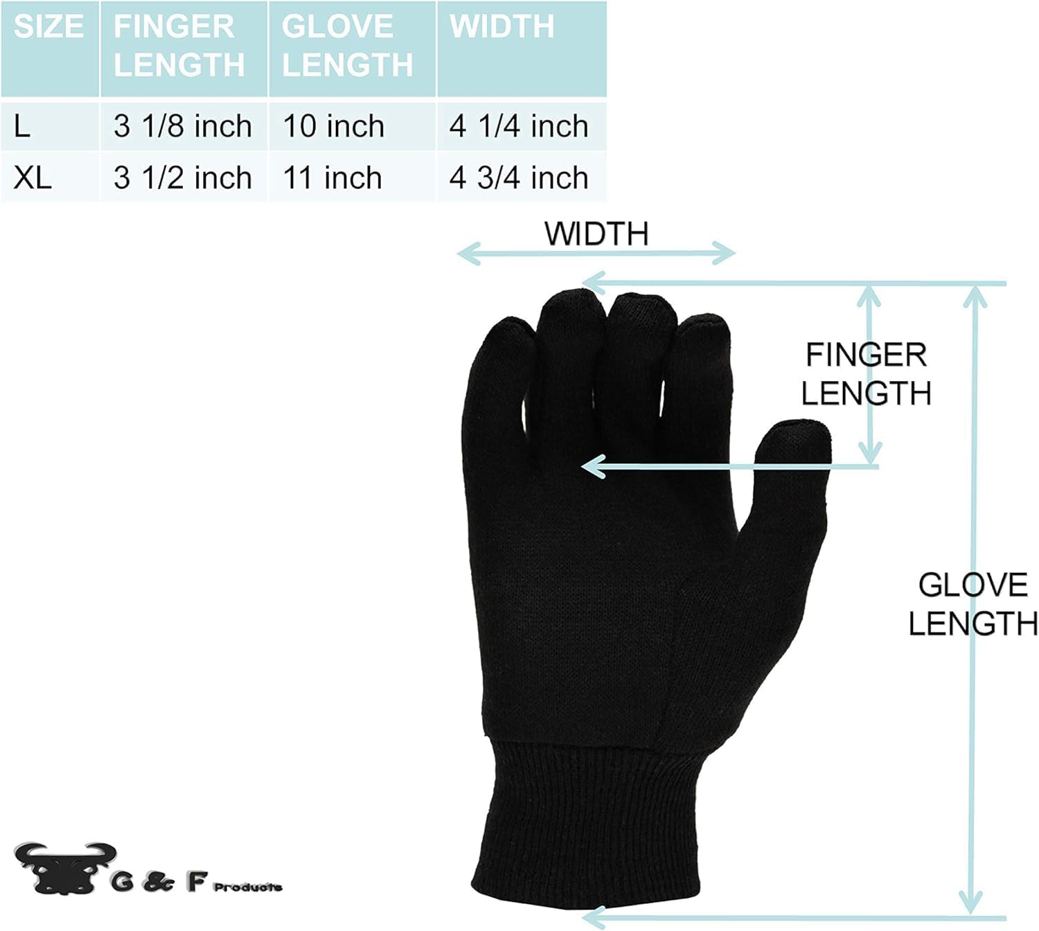 G & F Products Cotton Jersey Work Gloves, X-Large, Heavy-Duty, Breathable, Comfortable, Protective, Knit Wrist, Clute Cut, All-Purpose for Warehouse, Landscaping, Cleaning, 300 Pairs