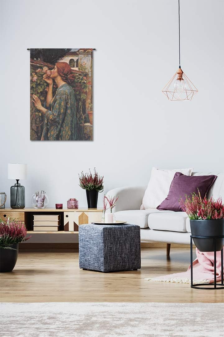 C Charlotte Home Furnishings Inc Soul of Rose European Tapestry Wall Hanging | Viscose Cotton and Polyester Blend Wall Art | 27 in. x 18 in | Home Decor Accents | Inspired by Famous