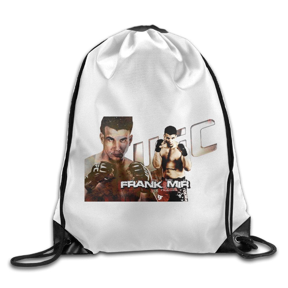 Zhanzy Frank Mir Large Drawstring Sport Backpack Sack Bag Sackpack