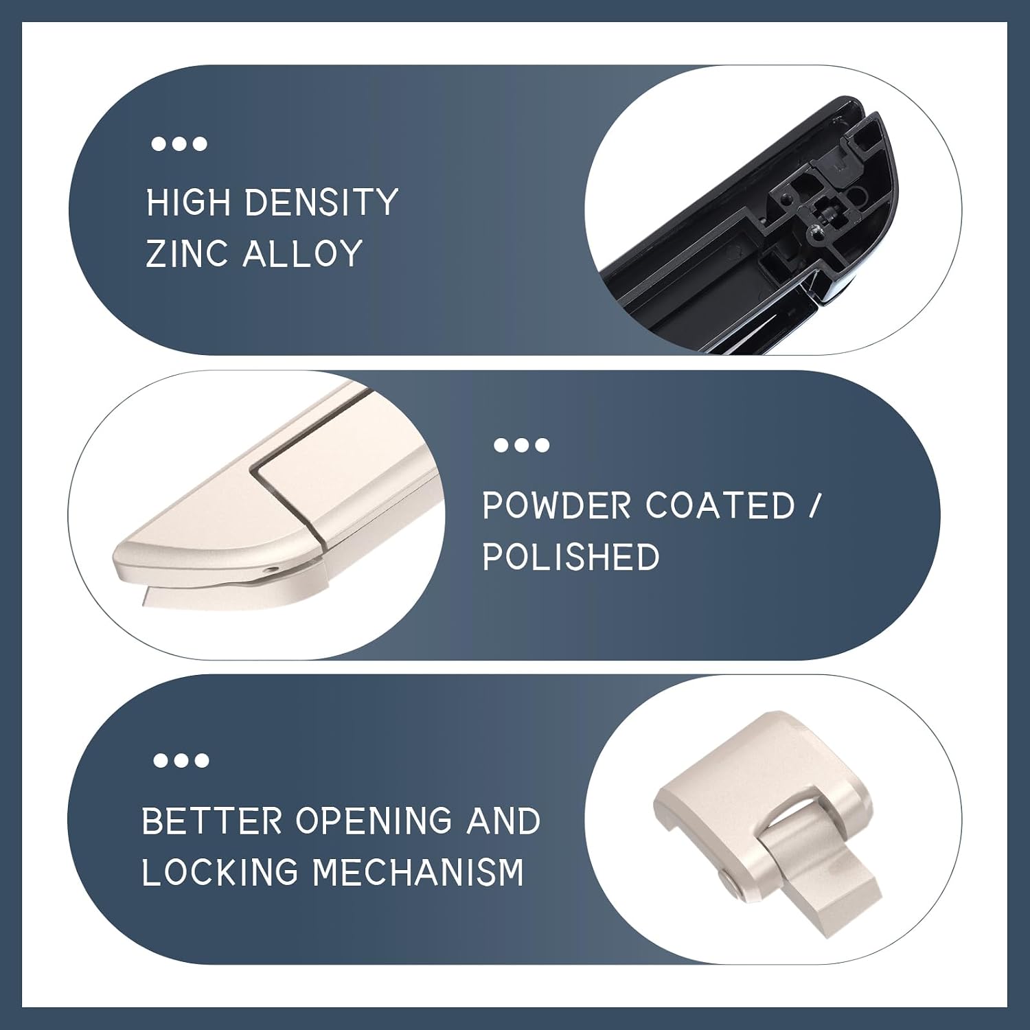 Tour Pack Latches White Sand Pearl,Tour Pack Trunk Lid Latch with Keys Fit for Harley Touring/Road King/Road Glide/Street Glide/Electra Glide/Ultra-Classic 2014+