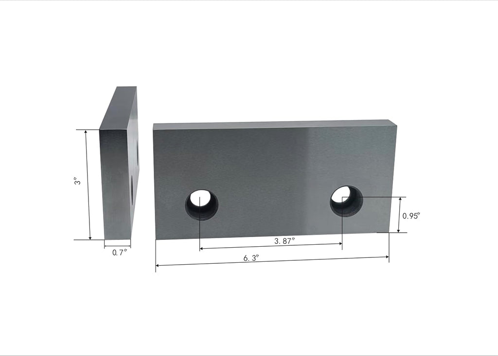 Two Type 6' Milling Vise Jaws Fitting KURT/GMT or Simila Type Milling Vise (4 PC)