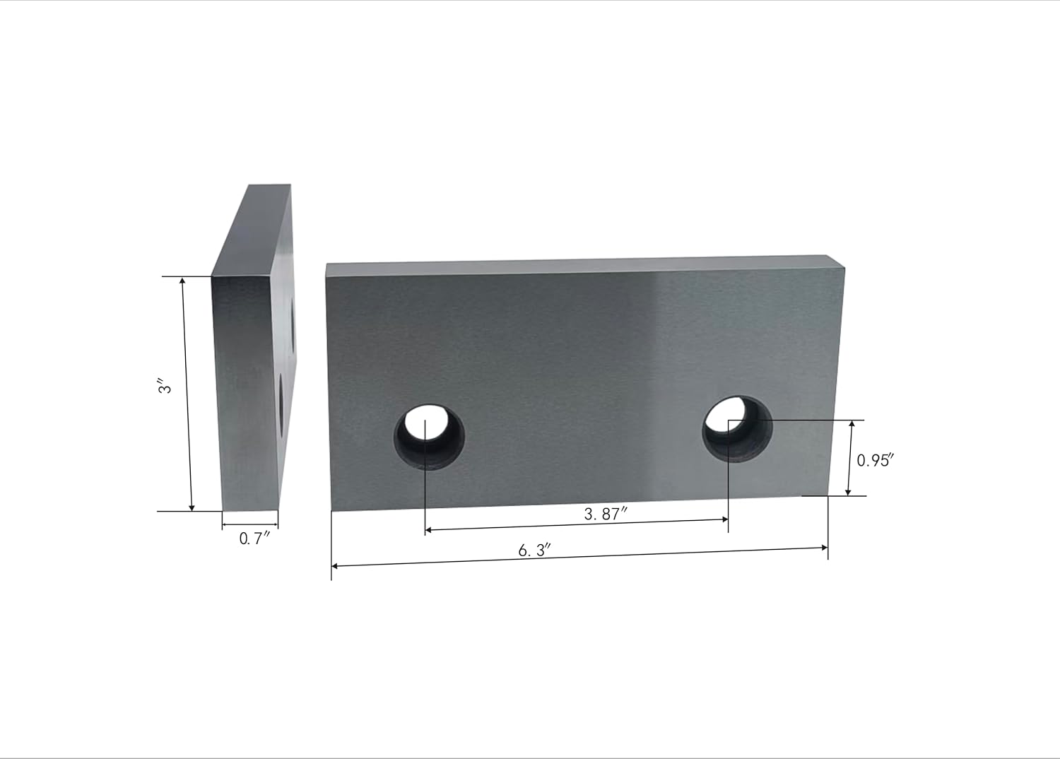 Two Type 6' Milling Vise Jaws Fitting KURT/GMT or Simila Type Milling Vise (4 PC)