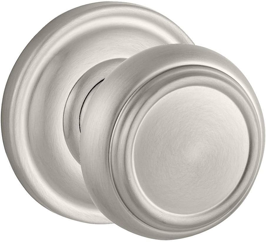 Baldwin PSTRATRR150 Reserve Passage Traditional with Traditional Round Rose in Satin Nickel Finish