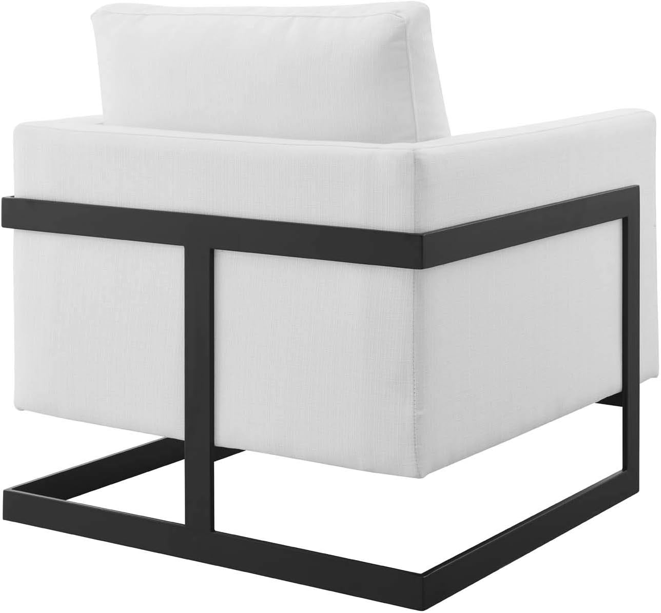 Posse Upholstered Fabric Accent Chair in Black White