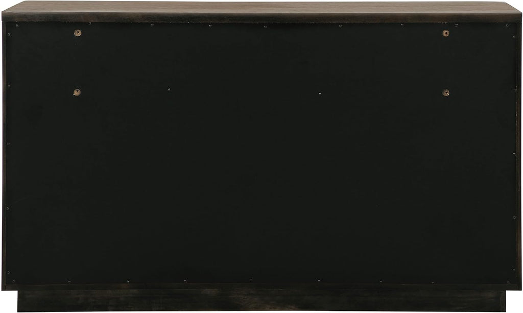 Coaster Home Furnishings - Terrace - Wood - 6-Drawer Dresser Cabinet with Transitional Style, Rectangular Structure, Brown-Toned Hardware, Felt-Lined Top Drawers - Ash Brown - 224903
