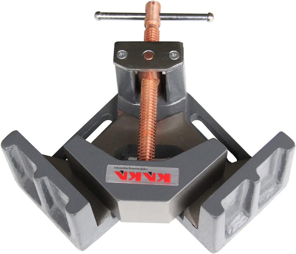KAKA INDUSTRIAL Angle Clamp Heavy Duty Right 90-Degree Welding Clamp Vice, 4-Inch Jaw Opening, for Woodworking Corner Miter, Metalworking, and Photo Framing, AC-100