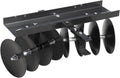 Field Tuff Steel Tow Behind Sleeve Hitch Garden Cultivator Soil Tiller Disc Harrow Tractor Attachment with 39 Inch Working Width, 11 Inch Discs, Black