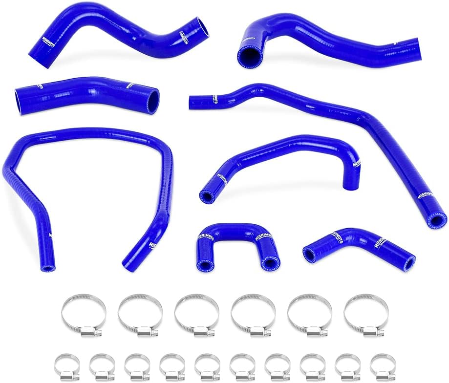 Mishimoto MMHOSE-TTN-04BL Silicone Radiator & Heater Hose Kit, Compatible With Nissan Titan 5.6L 2004-2014, Blue