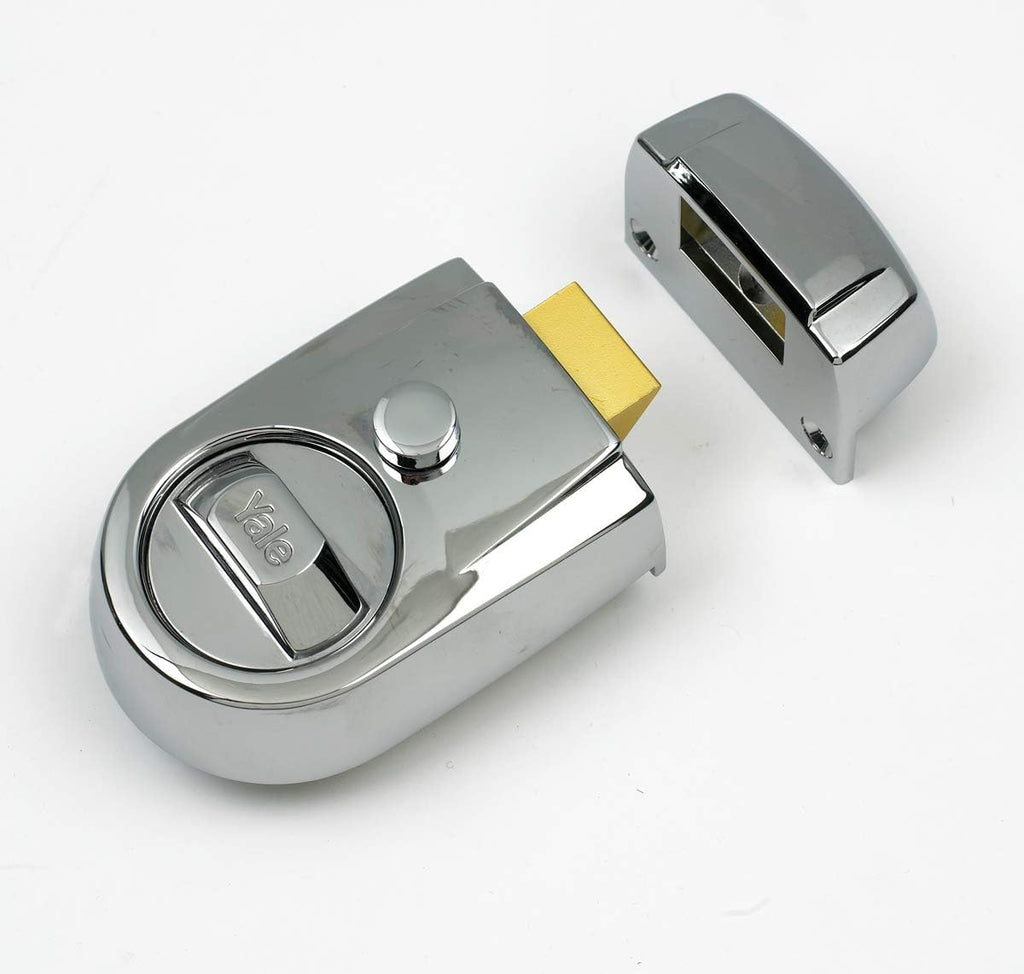 Yale P-Y3-SC-SC-60 - Contemporary Nightlatch - 60mm - Satin Chrome Finish - Standard Security