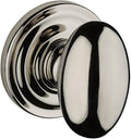 Baldwin PV.ELL.TRR Ellipse Privacy Knobset with Traditional Round Rose, Polished Nickel
