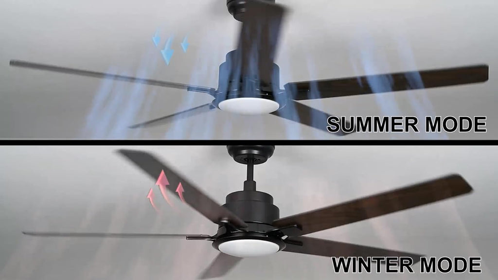 Carro 56' Smart Low Profile Ceiling Fan With Lights, 10 Speeds Silent DC Motor, Farmhouse Ceiling Fan Compatible with Alexa, Siri, Google & Smart App, Indoor & Outdoor, Dark Walnut