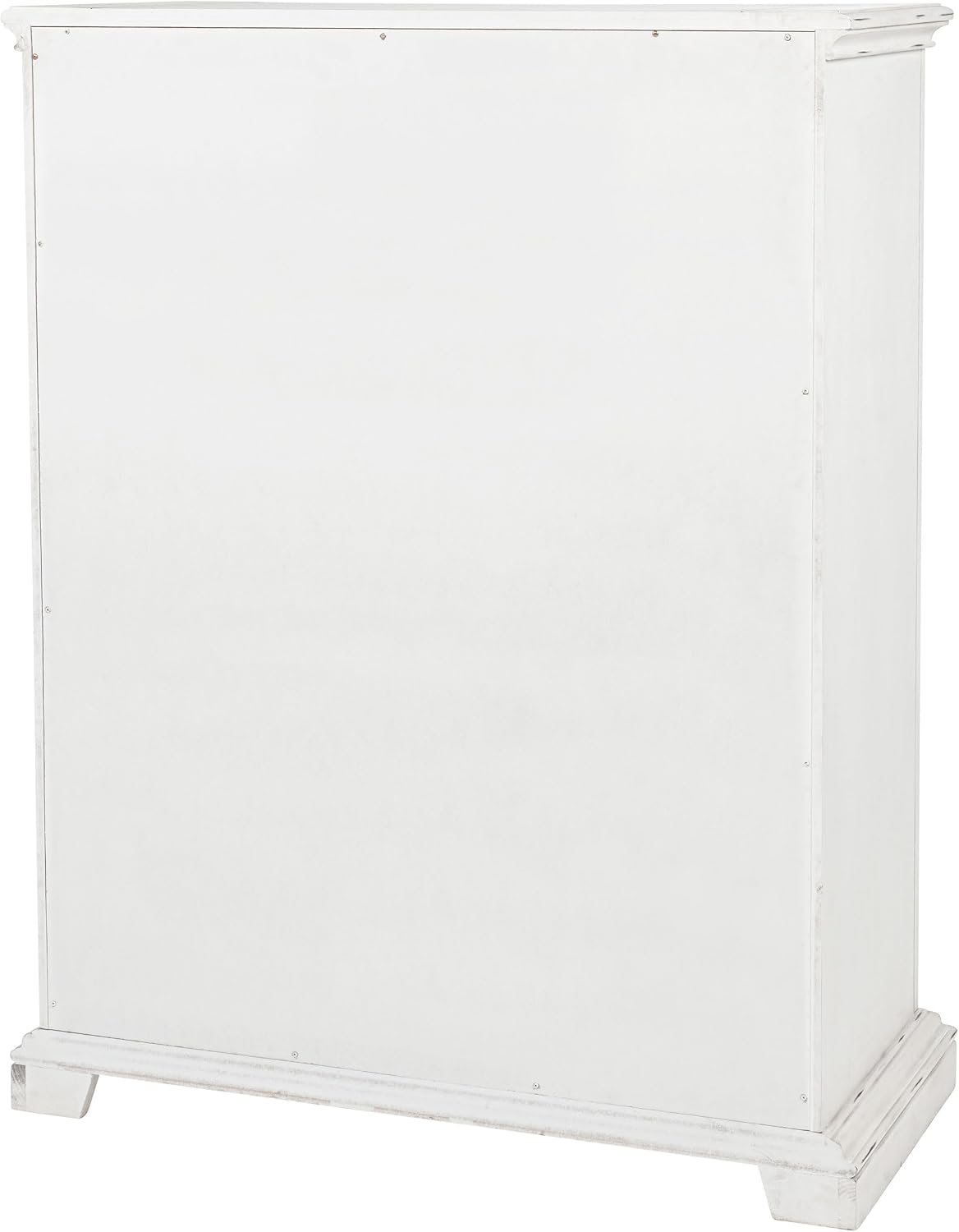 Coaster Home Furnishings - McKinney - Wood - 5-Drawer Chest with Bar Pull Handles, Felt-Lined Top and Rectangular Profile - Bedroom - Vintage White - 215875
