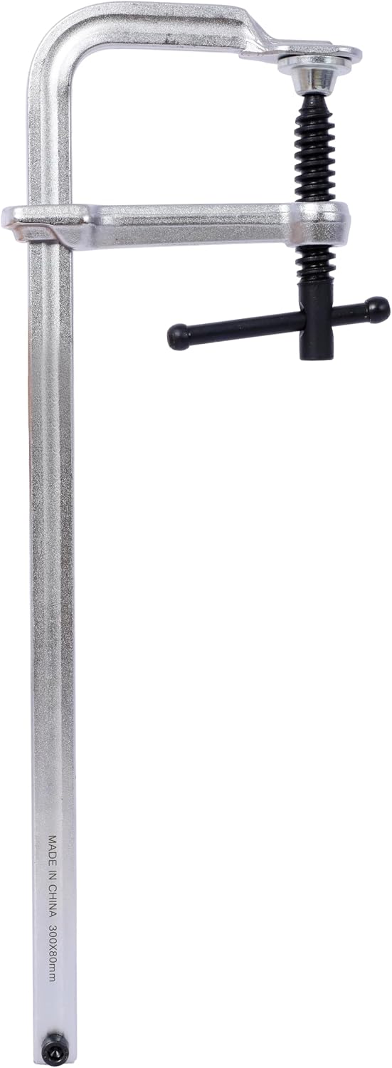 Heavy-Duty Steel Bar & F Clamp Set - Professional Drop Forged Clamps for Welding, Woodworking, Metalworking, DIY Crafts (2 pcs 12 inch x 3inch+ 2pcs 24inchx4-3/4',4pcs)