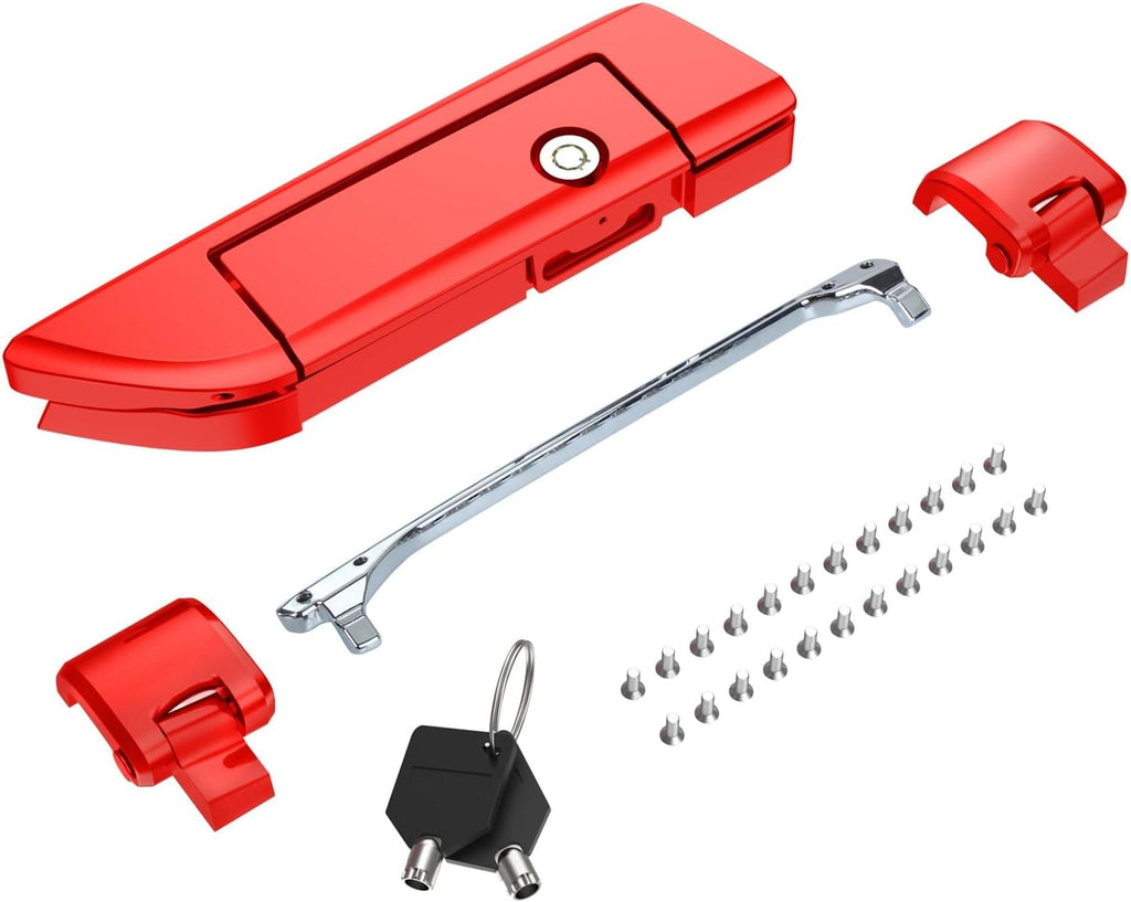 Tour Pack Latches for Harley,Tour Pack Trunk Lid Latch with Keys Fit for Harley Touring/Road King/Road Glide/Street Glide/Electra Glide/Ultra-Classic 2014+ Performance Orange